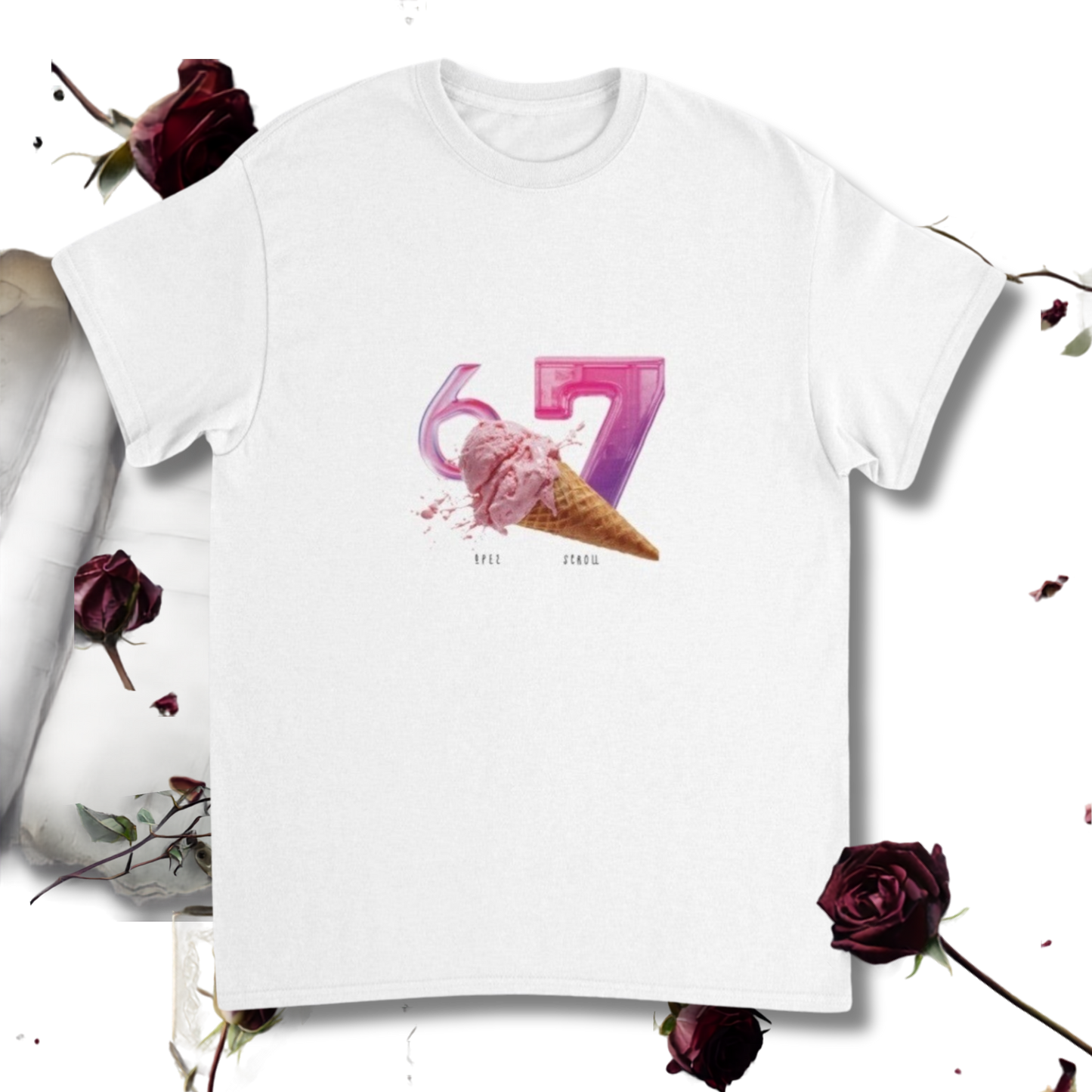 Ice Cream Cone Tee - White