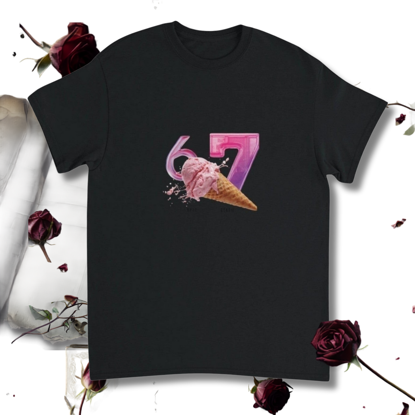 Ice Cream Cone Tee - Black