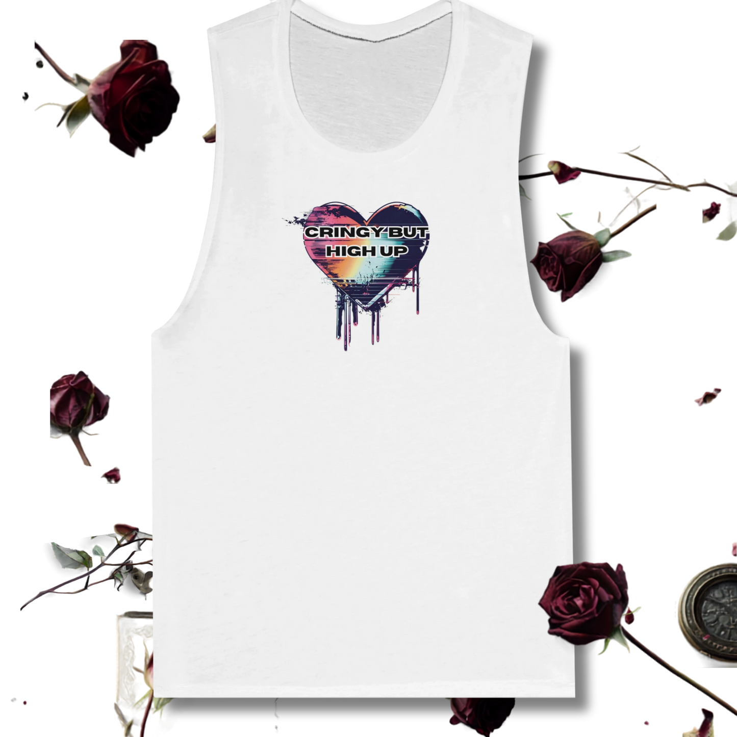 Maro Wilde "Cringy" - Muscle Tank Top - White