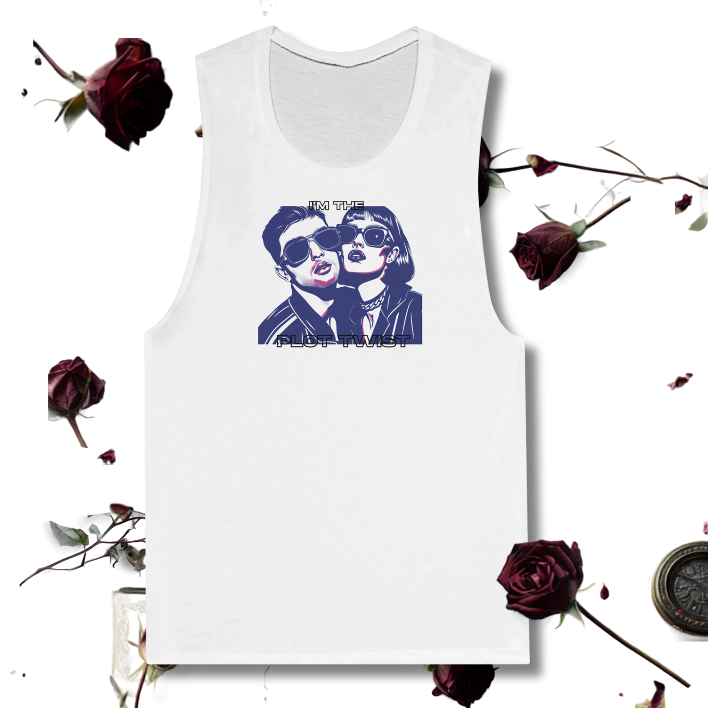 Maro Wilde "Plot Twist" Muscle Tank Top - White