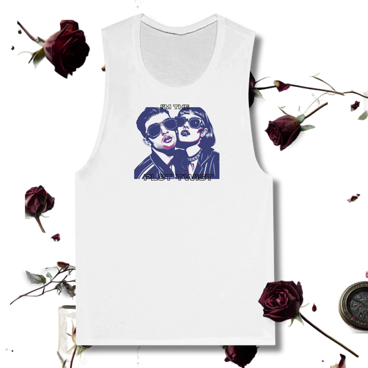 Maro Wilde "Plot Twist" Muscle Tank Top - White