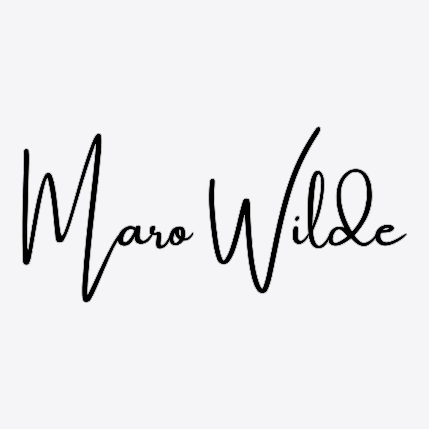 Maro Wilde white 100% organic cotton unisex regular fit polo with embroidered signature.