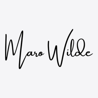 Maro Wilde white 100% organic cotton unisex regular fit polo with embroidered signature.